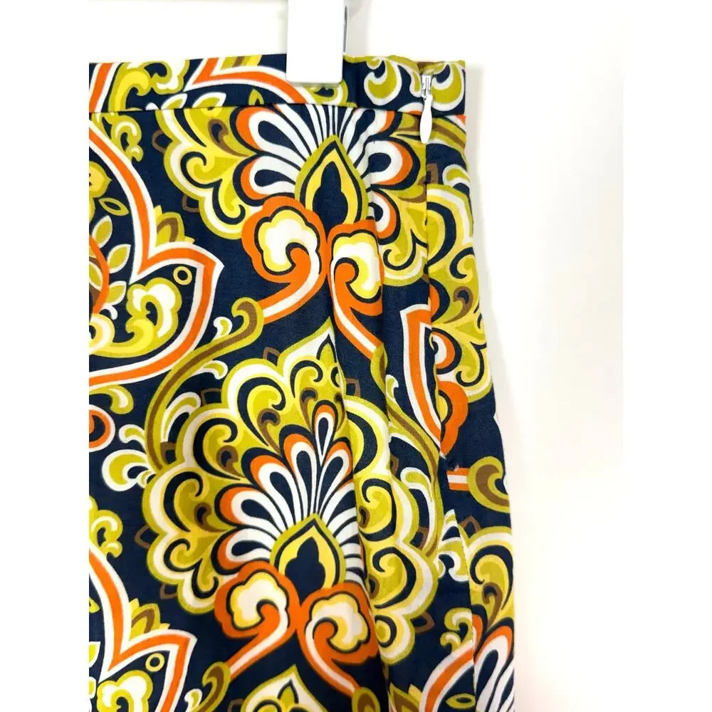 J. Crew Printed A-line Cotton Skirt